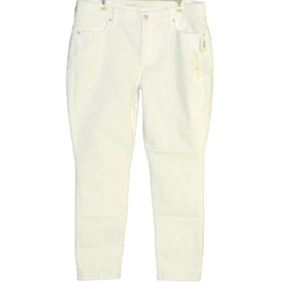 2 for/$30 Old Navy Curvy Mid Rise Straight Leg Bright White Jeans Size 16 - Picture 3 of 10